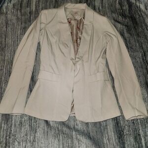 Candie's Women's Blazer Medium Blush Floral Lined Business‎ Career Jacket